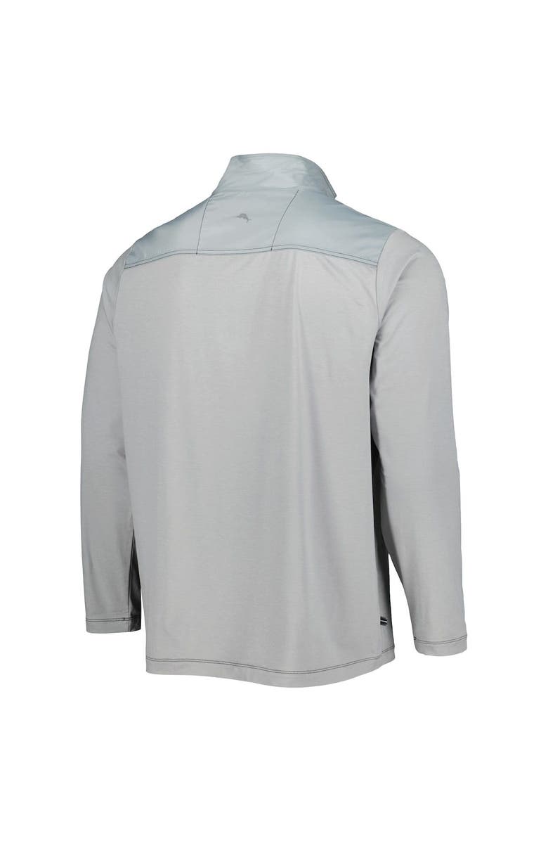 Tommy Bahama Men's Tommy Bahama Gray Pittsburgh Steelers On Deck IslandZone Half-Zip Jacket, Alternate, color,