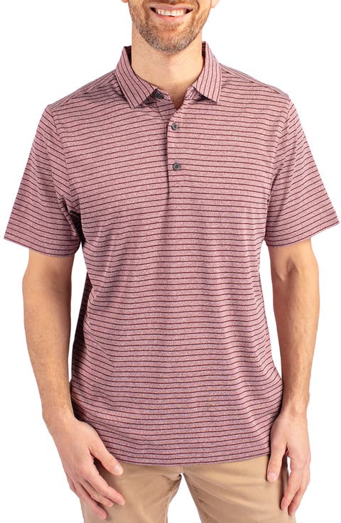 Forge Heather Stripe Recycled Blend Polo