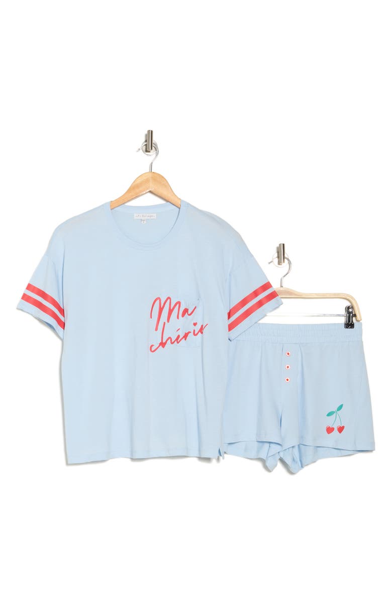 PJ Salvage Mix & Match Cotton Blend Short Pajamas, Alternate, color, Blue