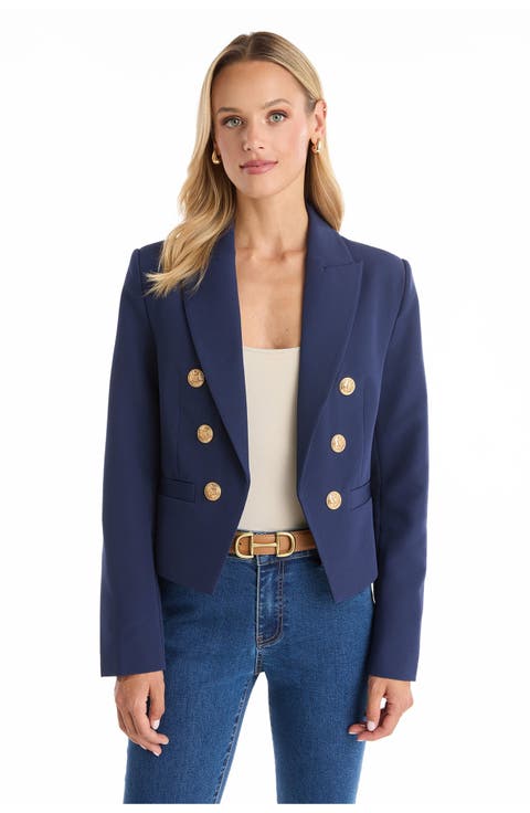 Gabrielle Tweed Double Breasted Blazer