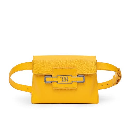 Tiannia Barnes Diamond Belt Bag In Yellow