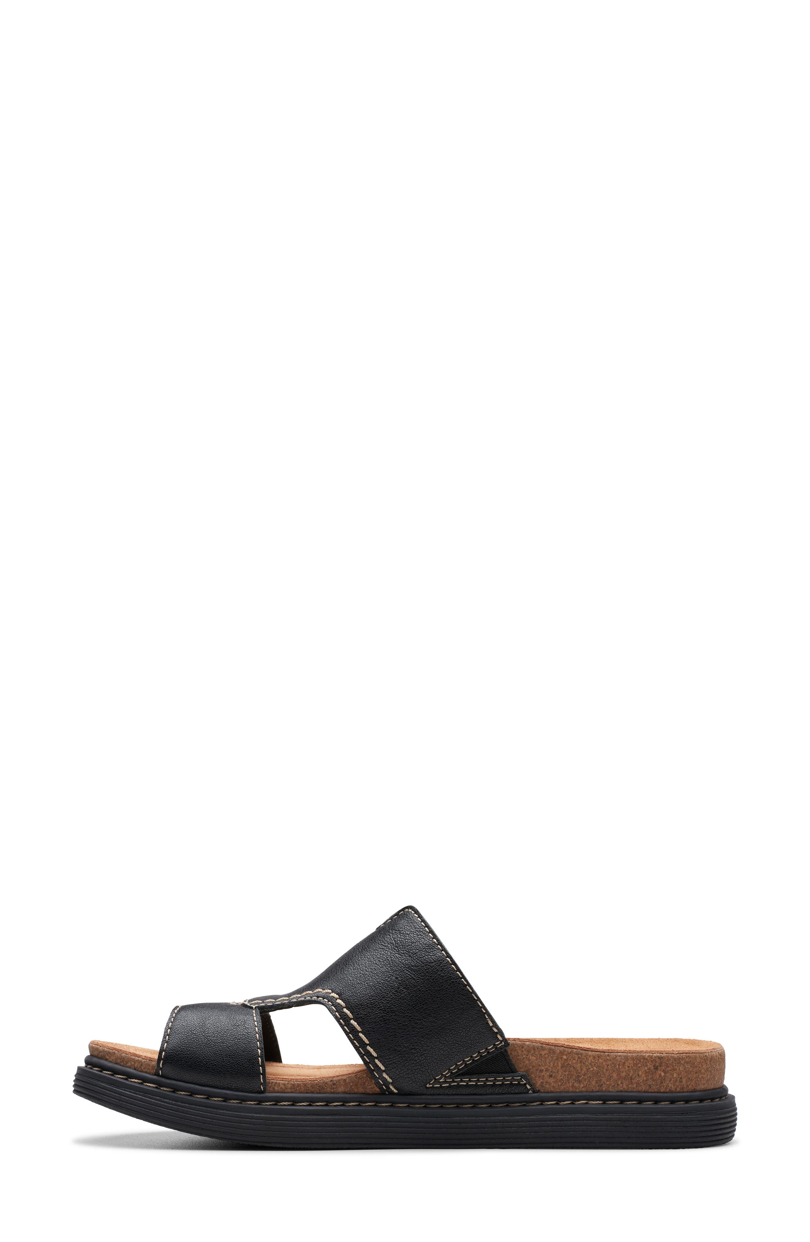 Clarks<sup>®</sup> Arwell Walk Slide Sandal, Alternate, color, Black Leather