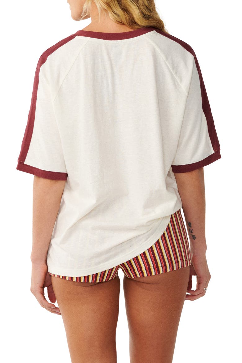 Surf Co Oversize V Neck Graphic Top, Alternate, color, BONE