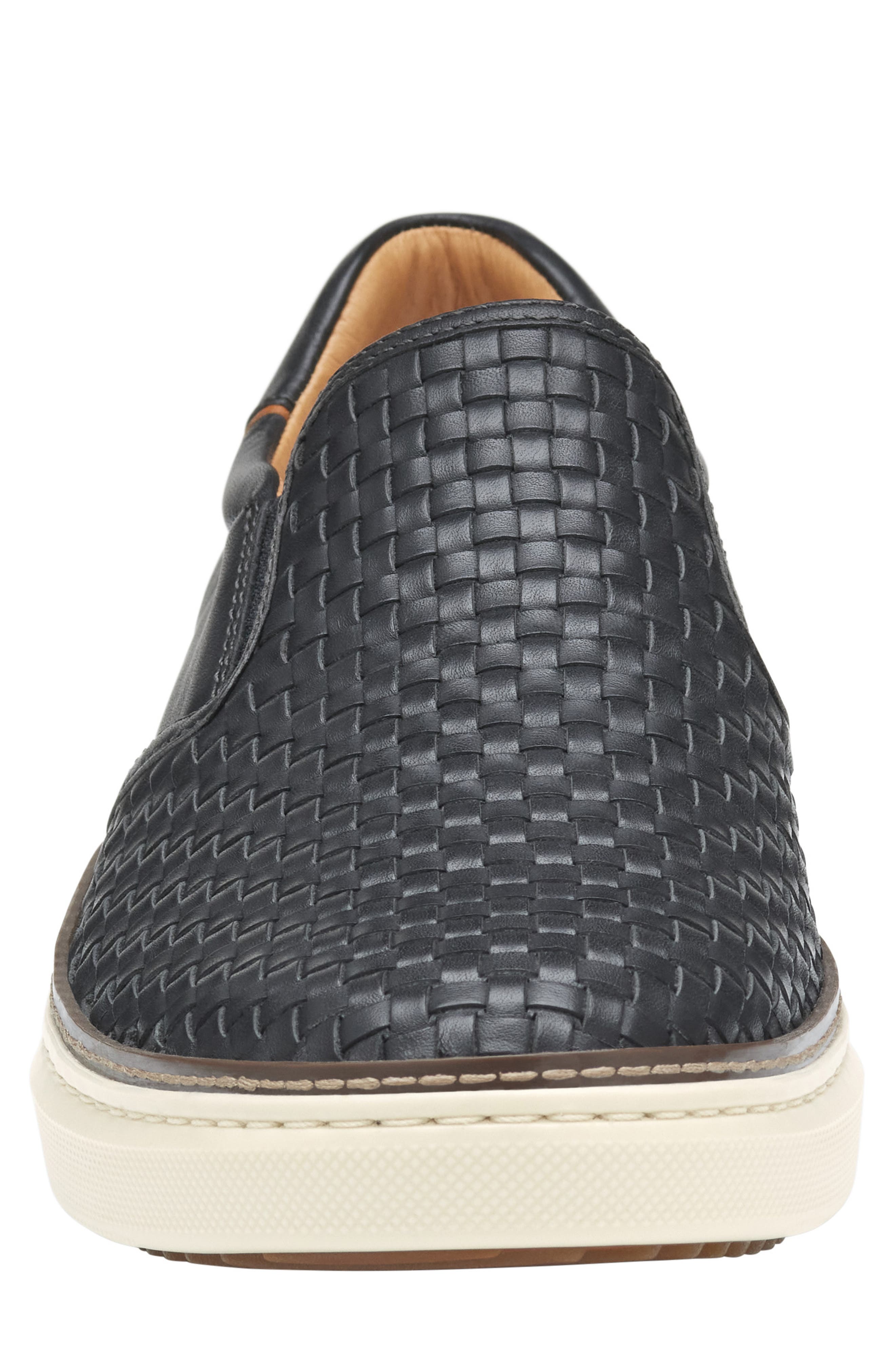 Johnston & Murphy McGuffey 2 Woven Slip-On Sneaker, Alternate, color, Black Woven Full Grain