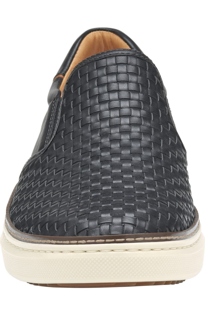 Johnston & Murphy McGuffey 2 Woven Slip-On Sneaker, Alternate, color, Black Woven Full Grain