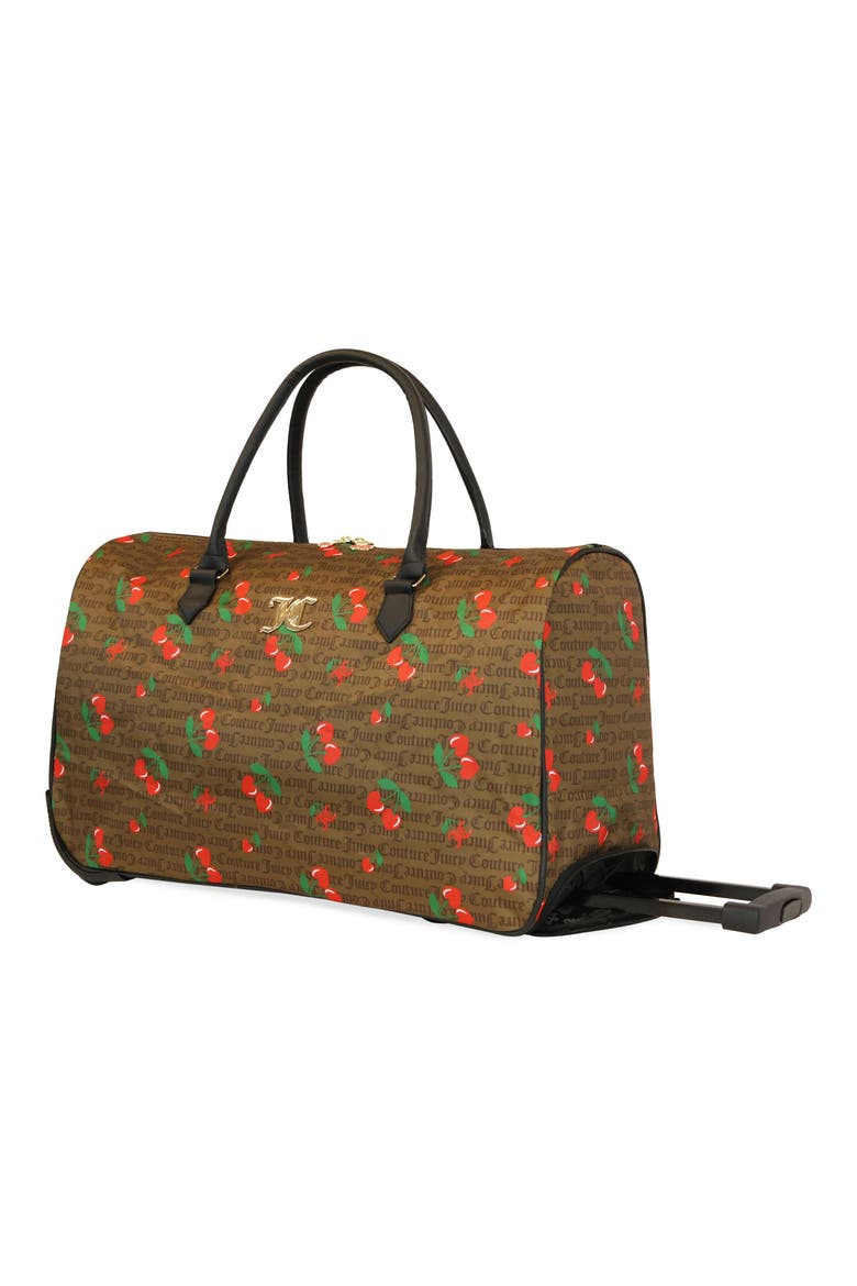 Cherry Rolling Duffle Bag, Alternate, color, JC BROWN CHERRY