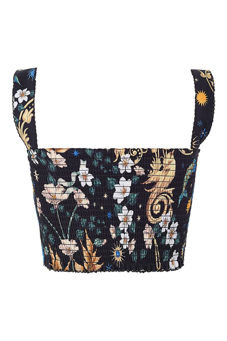 Leah Solstice Cotton Cover-Up Crop Top, Alternate, color, BLUE