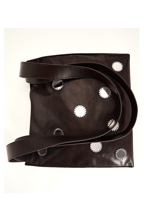 Mango Leather Shoulder Bag In Brown