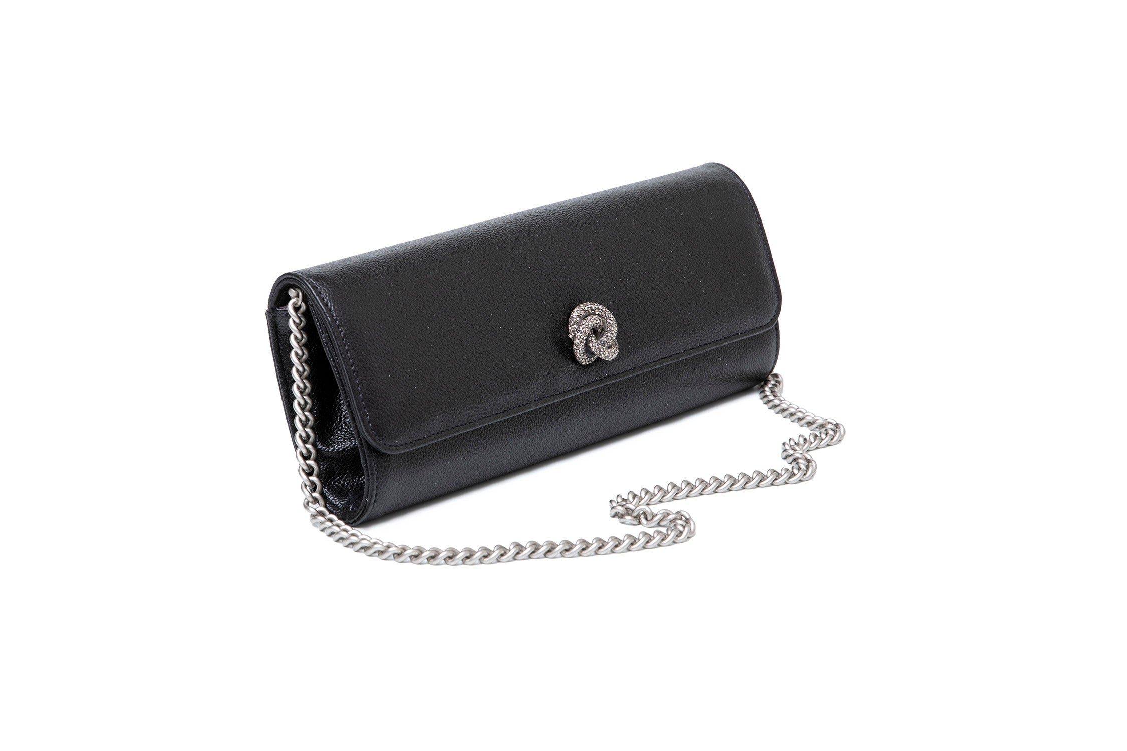 Michelle Wilhite The Mini Robbie Clutch, Alternate, color, Black