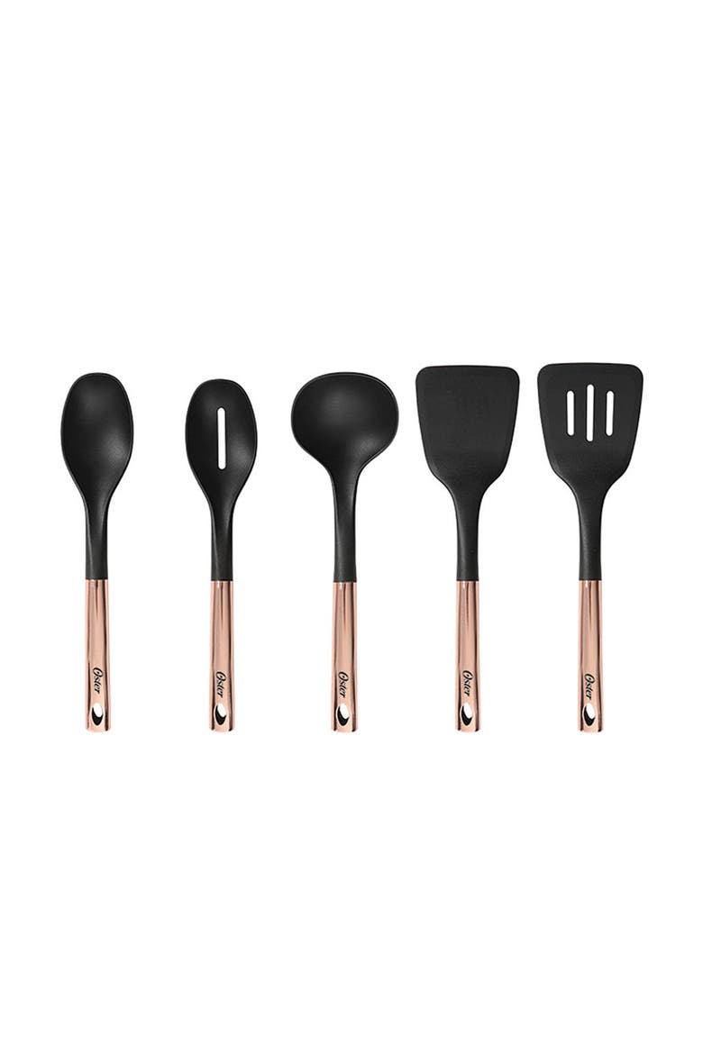 Kitchen Bliss Kitchen Tools Set with Rose Gold Handle, Set of 5, Alternate, color, Copper