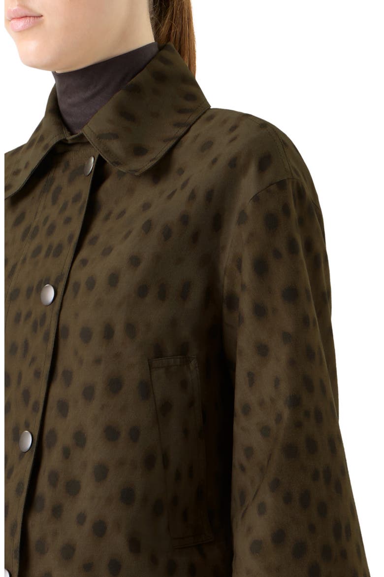 Leopard Print Brushed Gabardine Jacket, Alternate, color, HAZEL-BARK
