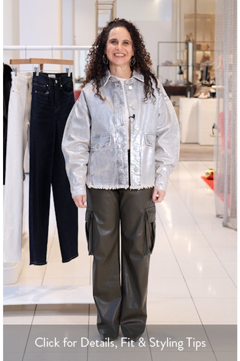 Hettie Raw Hem Denim Shacket video