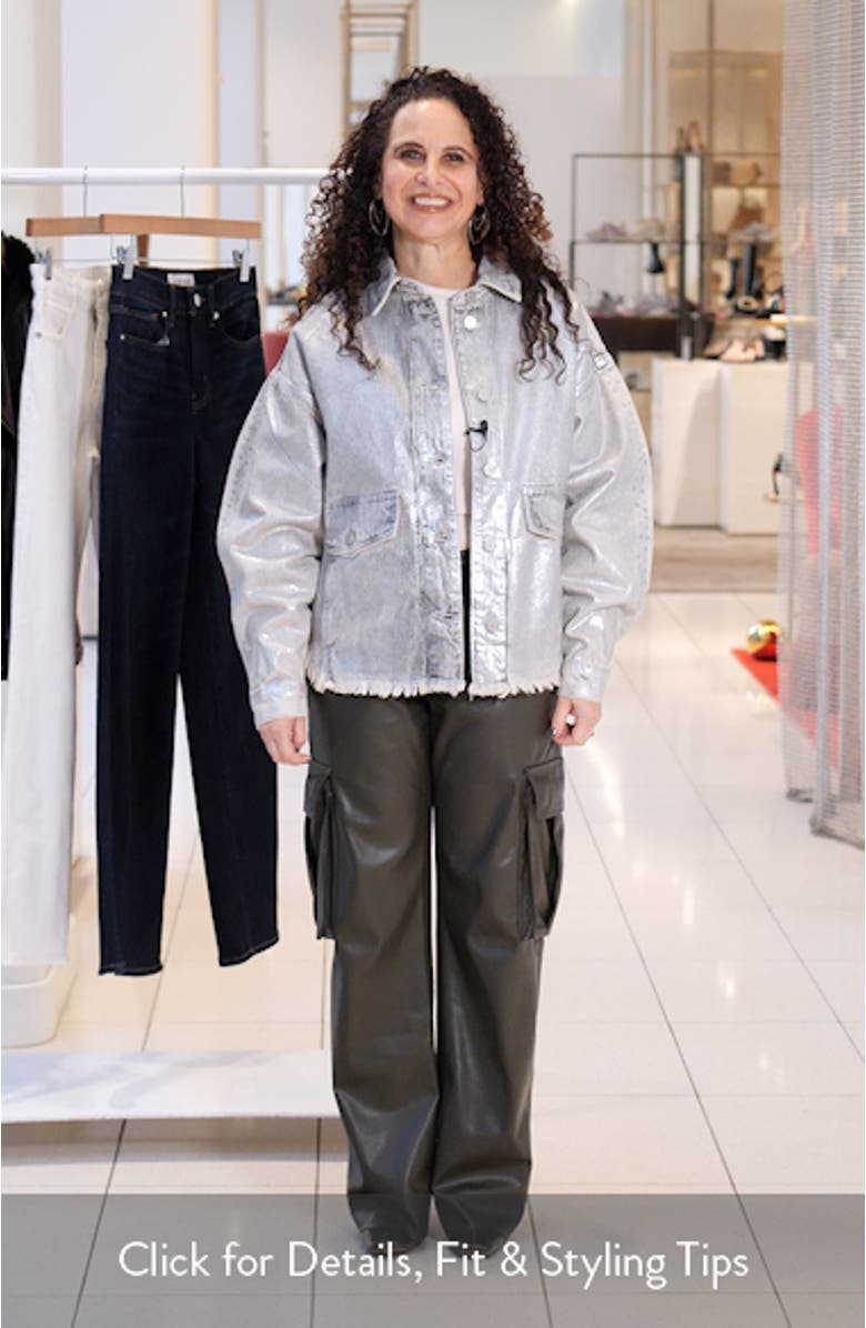 Hettie Raw Hem Denim Shacket, sales video thumbnail