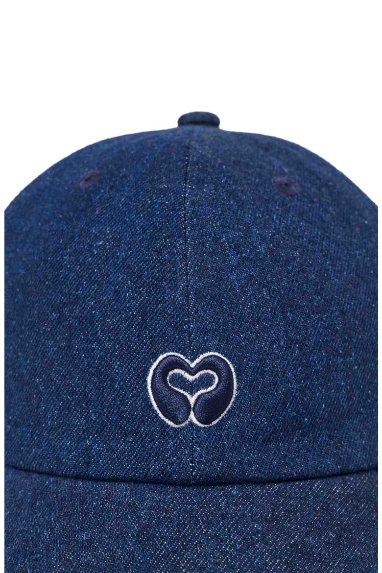 Raw denim cap with logo, Alternate, color, Marine blue
