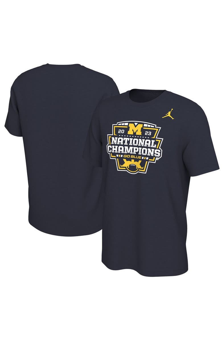 Jordan Brand Men's Jordan Brand Navy Michigan Wolverines College Football Playoff 2023 National Champions Team T-Shirt, Main, color, 