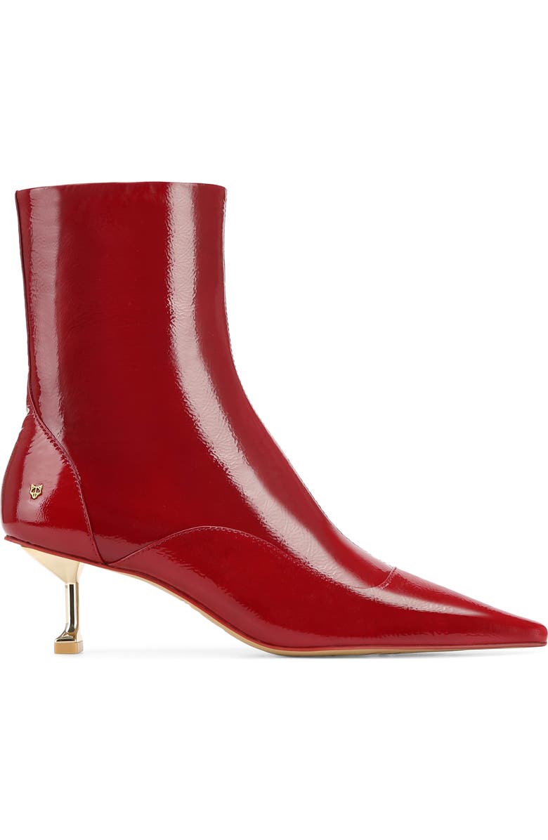 Naked Wolfe Tempting Pointed Toe Bootie, Alternate, color, Red-Crinkle Patent Leather