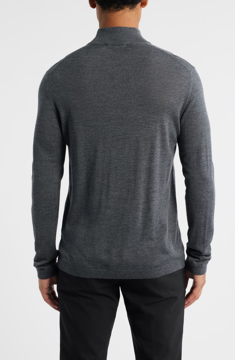 Jack Victor Mock Neck Wool & Silk Sweater, Alternate, color, Grey