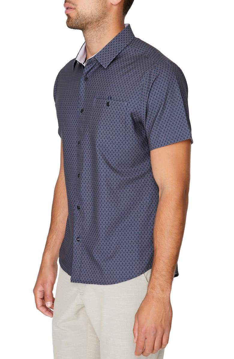 7 Diamonds Flawless Short Sleeve Button-Up Shirt, Alternate, color, 