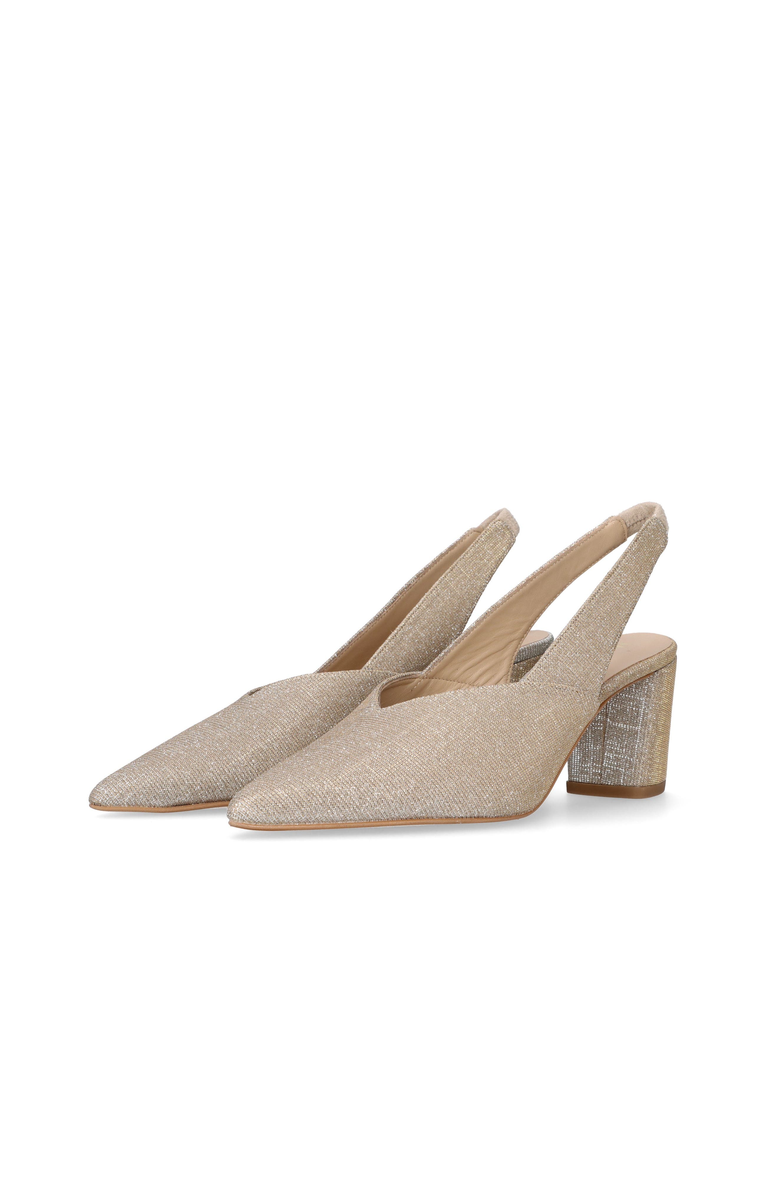 Block Heel Glitzy Slingback, Alternate, color, Metallic Gold