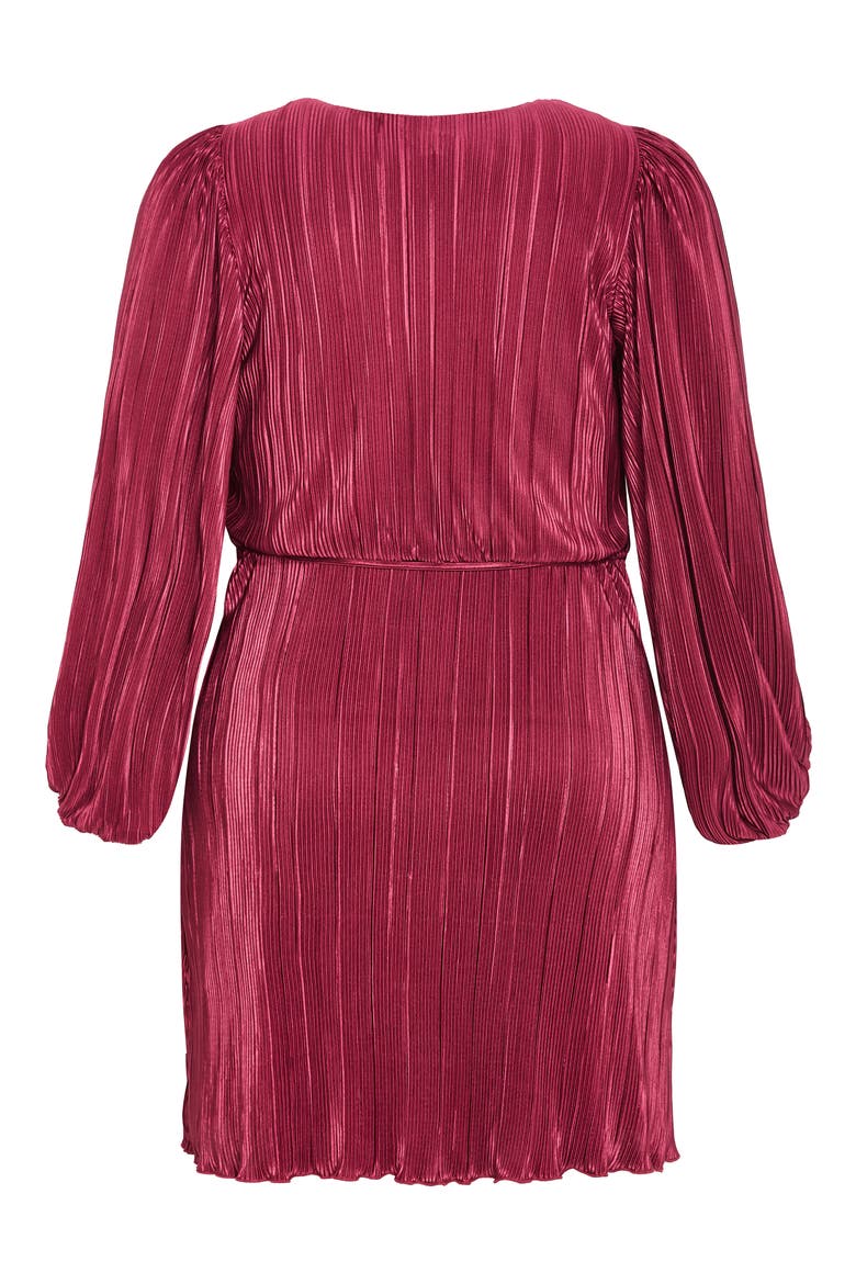 Kira Long Sleeve Wrap Dress, Alternate, color, PLUM