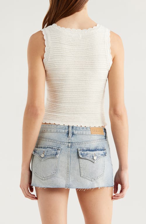 Pacsun Rue Open Stitch Knit Tank In Gardenia