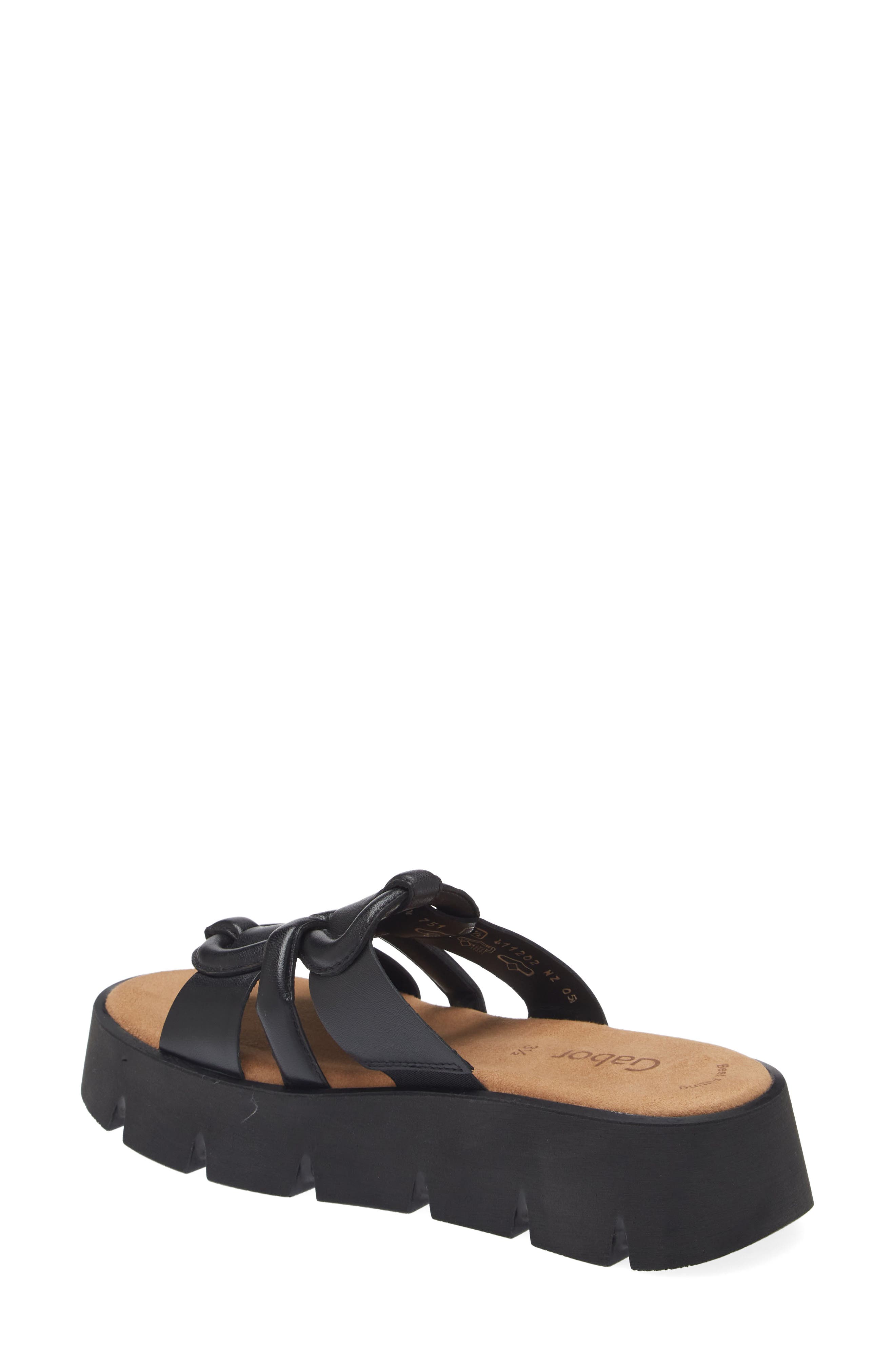 Gabor Platform Slide Sandal, Alternate, color, Black