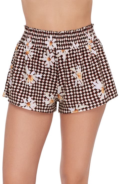 Coverup Smock Waist Mini Skirt