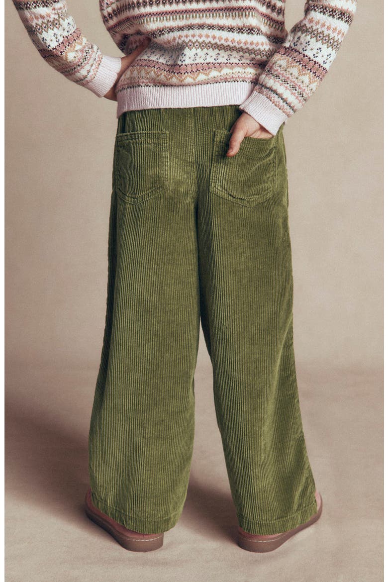 Kids' Drawstring Corduroy Straight Leg Pants, Alternate, color, OLIVE CORD