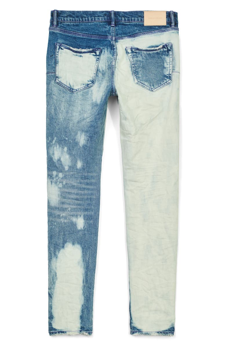 PURPLE BRAND PURPLE Bleached & Distressed Skinny Jeans, Alternate, color,