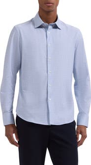 Bugatchi James OoohCotton® Geo Stripe Button-Up Shirt