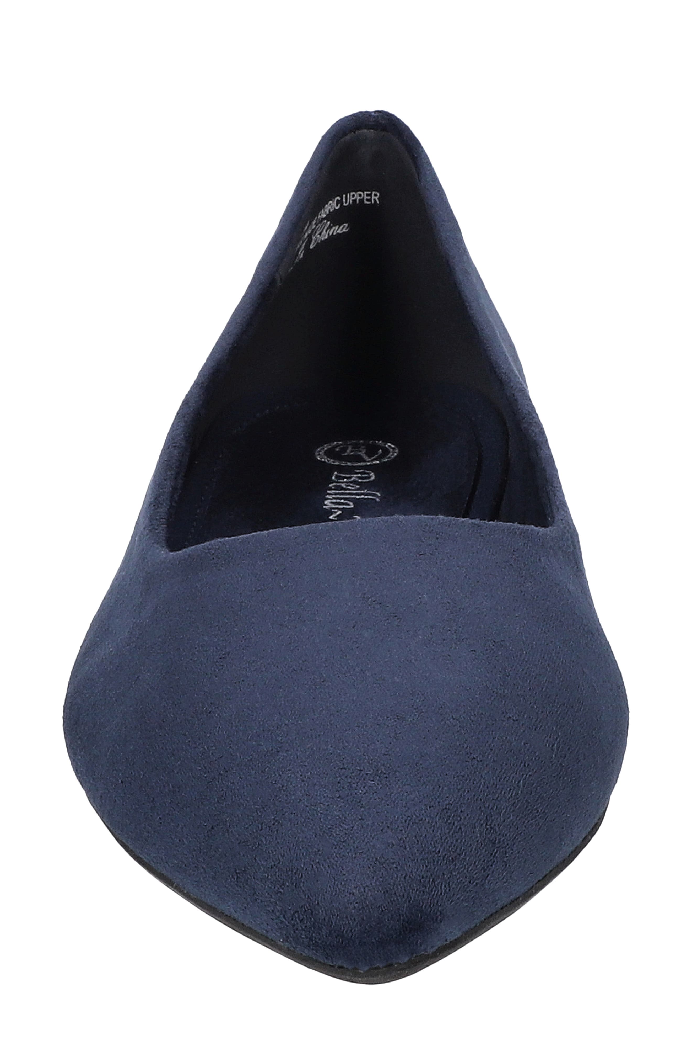 Mireya Pointed Toe Flat, Alternate, color, NAVY SUEDE