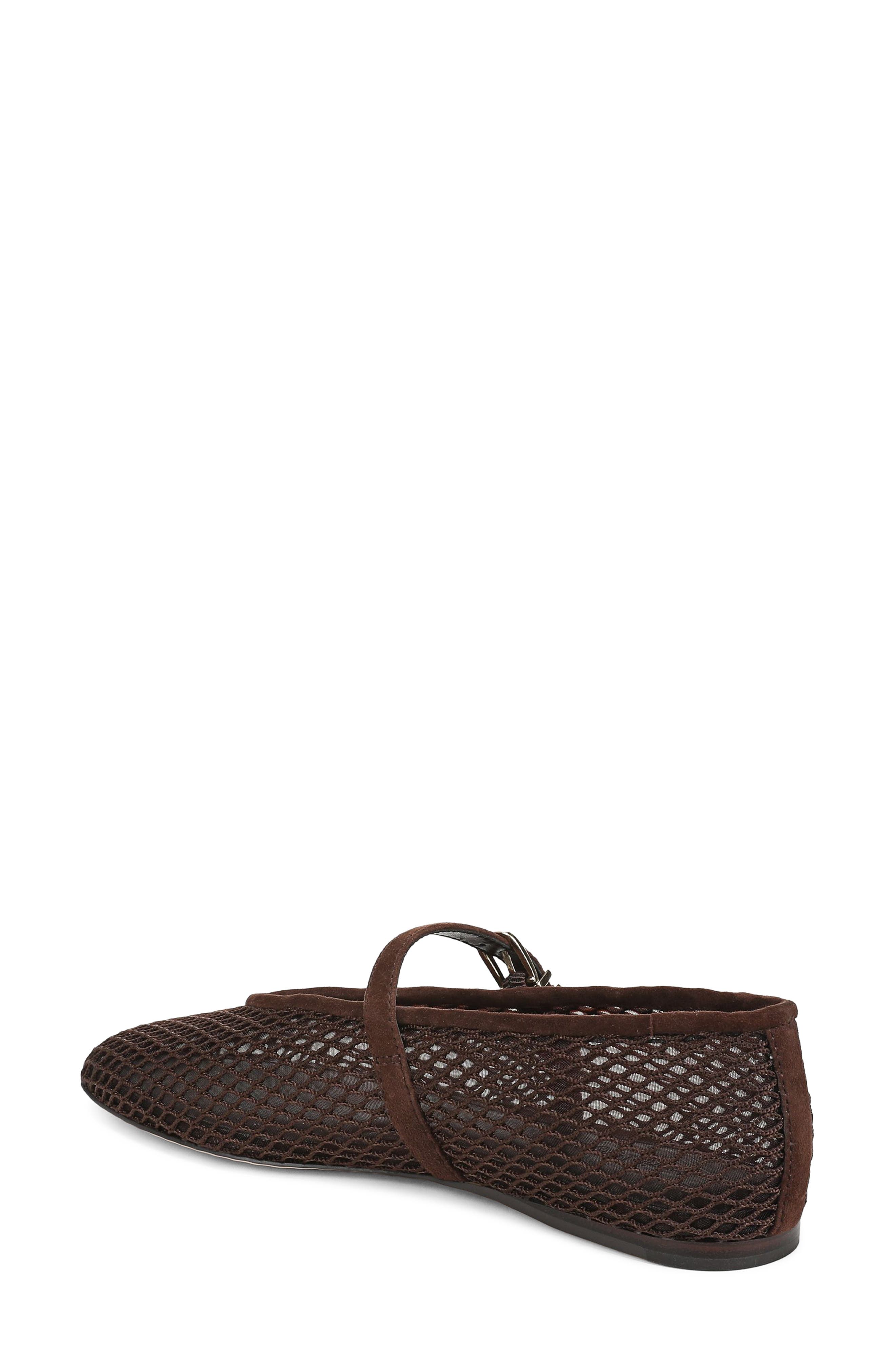 Margot Mesh Mary Jane Flat, Alternate, color, COFFEE MESH