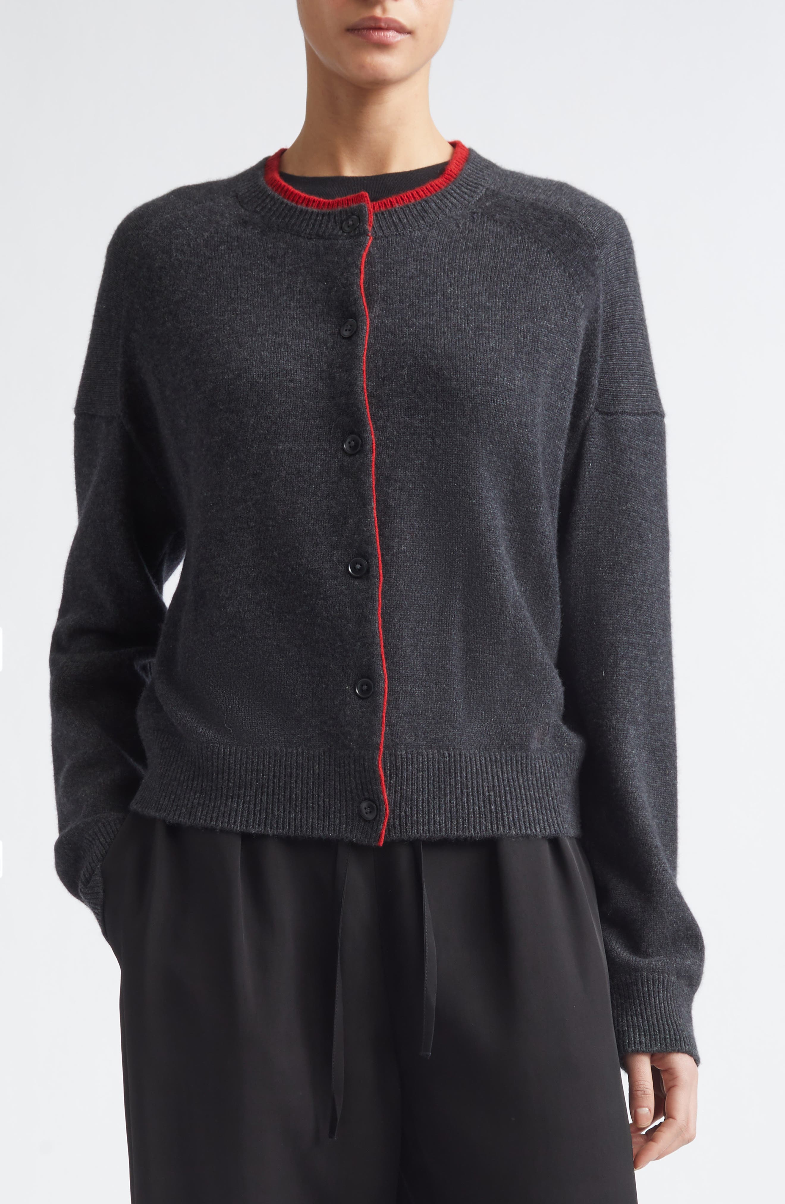 selected CHARCOAL/ RED