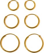 Girls Crew Endless Hoops Set of 3 Hoop Earrings