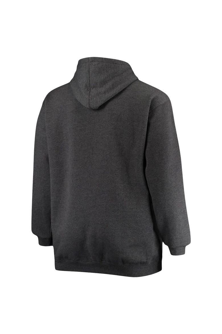 Men's Fanatics Branded Heathered Charcoal Carolina Panthers Big & Tall Practice Pullover Hoodie, Alternate, color, Heather Charcoal