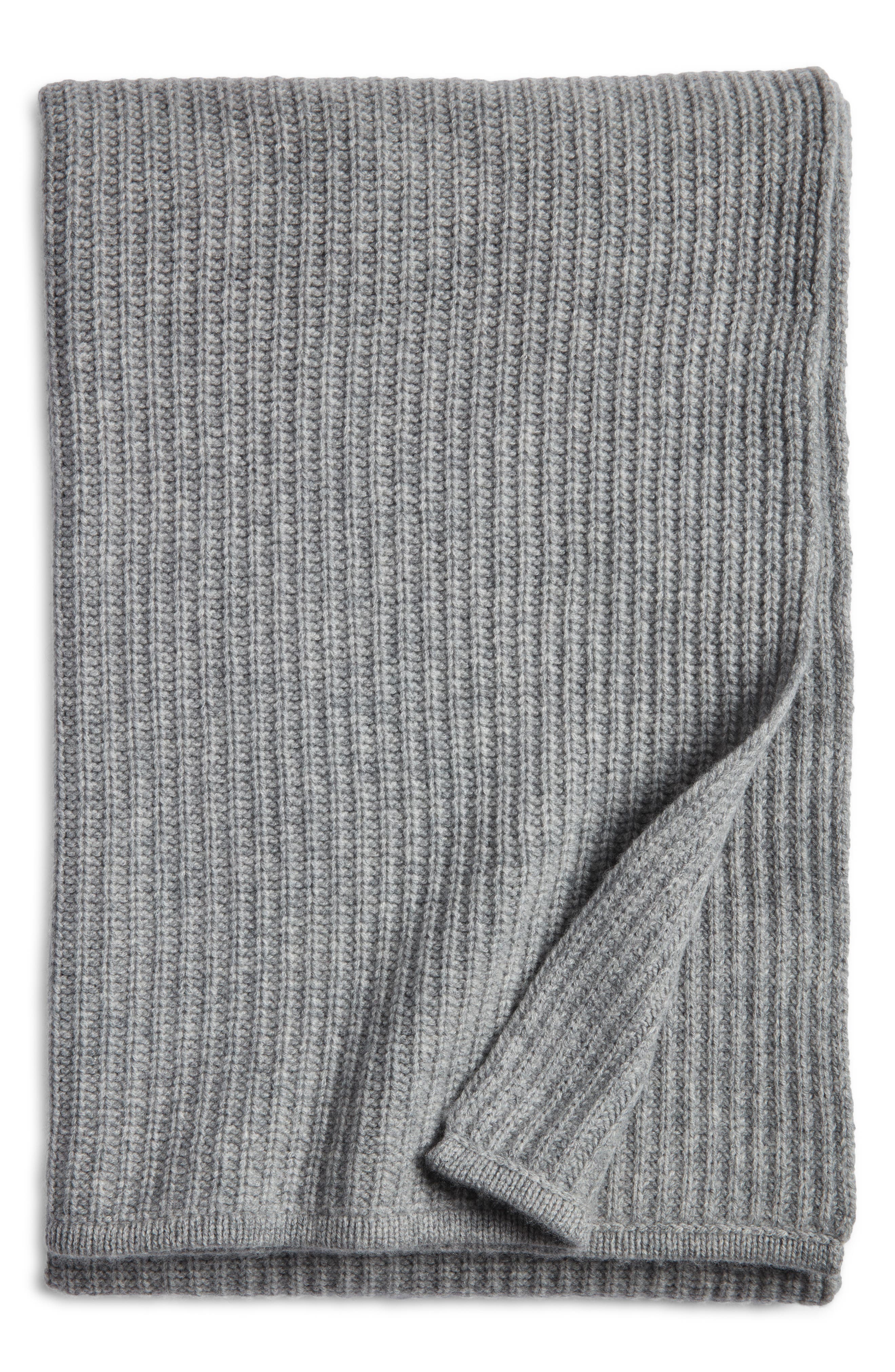 Nordstrom Rib Wool & Cashmere Throw Blanket