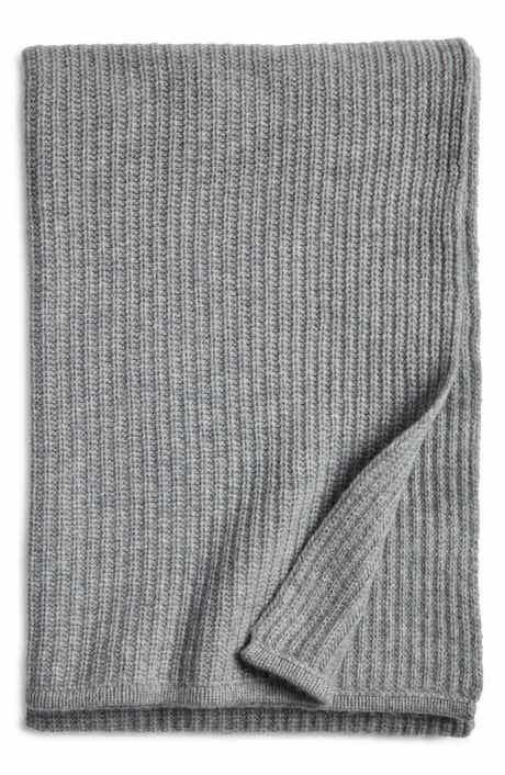Nordstrom Rib Wool & Cashmere Throw Blanket