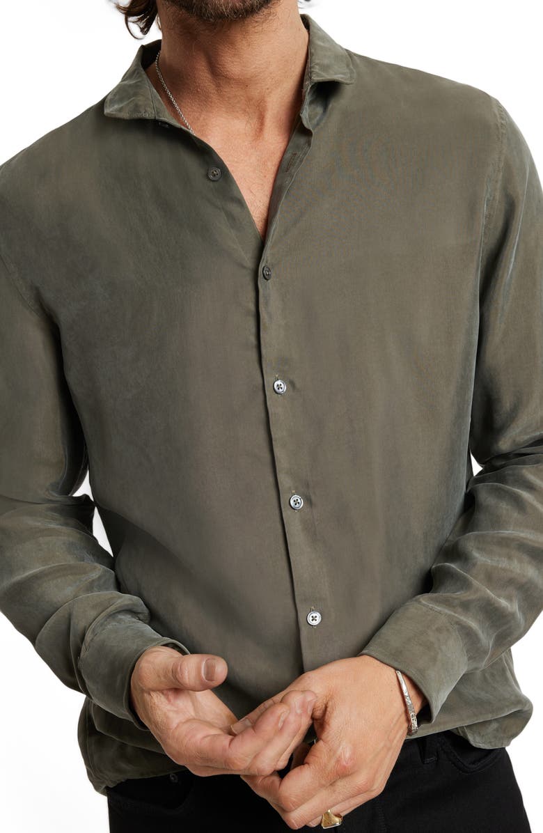 John Varvatos Slim Fit Cupro Blend Button-Up Shirt, Alternate, color,