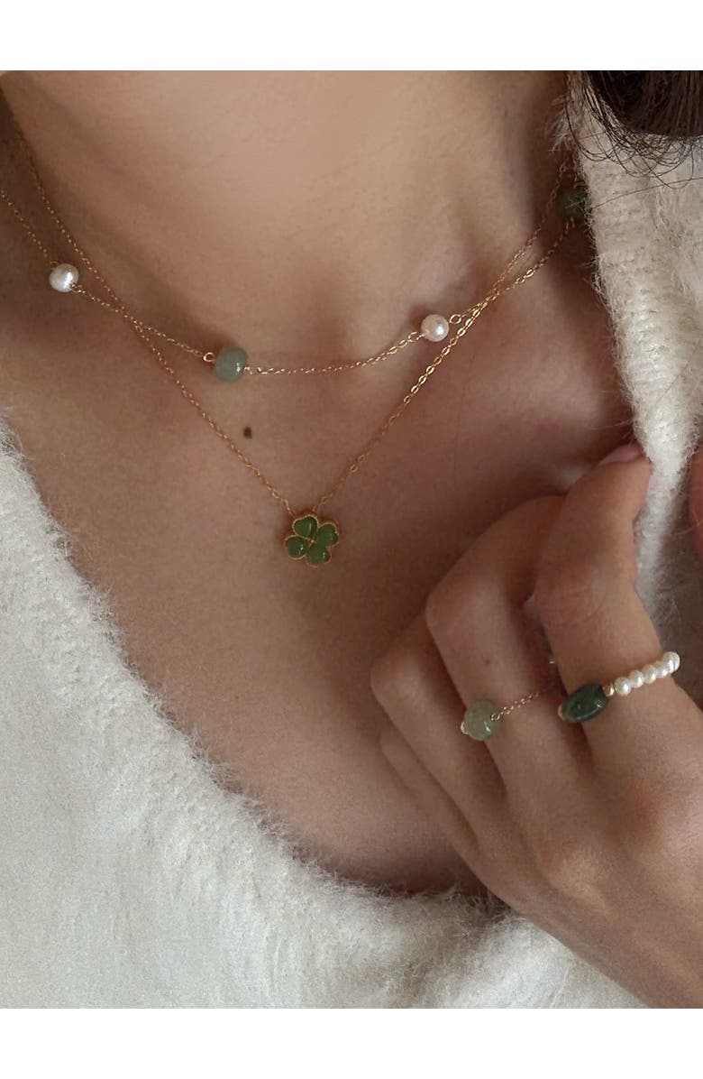 seree Jardin Green Jade Pendant Necklace, Alternate, color, 