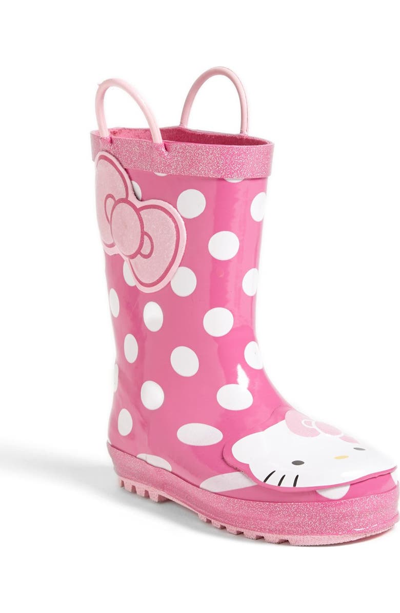 Western Chief Hello Kitty<sup>®</sup> - Cutie Dot Waterproof Rain Boot, Main, color,
