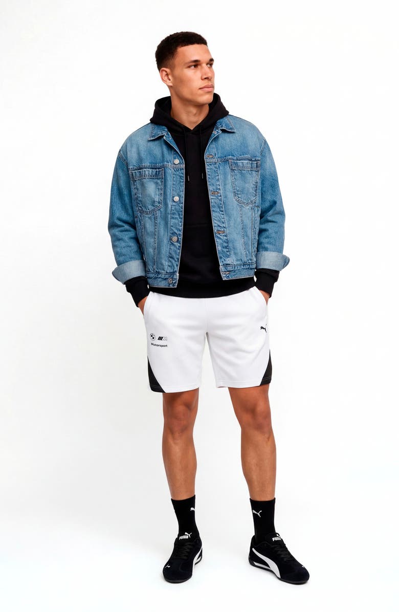 PUMA BMW M Motorsport Sweat Shorts, Alternate, color, Silver Mist