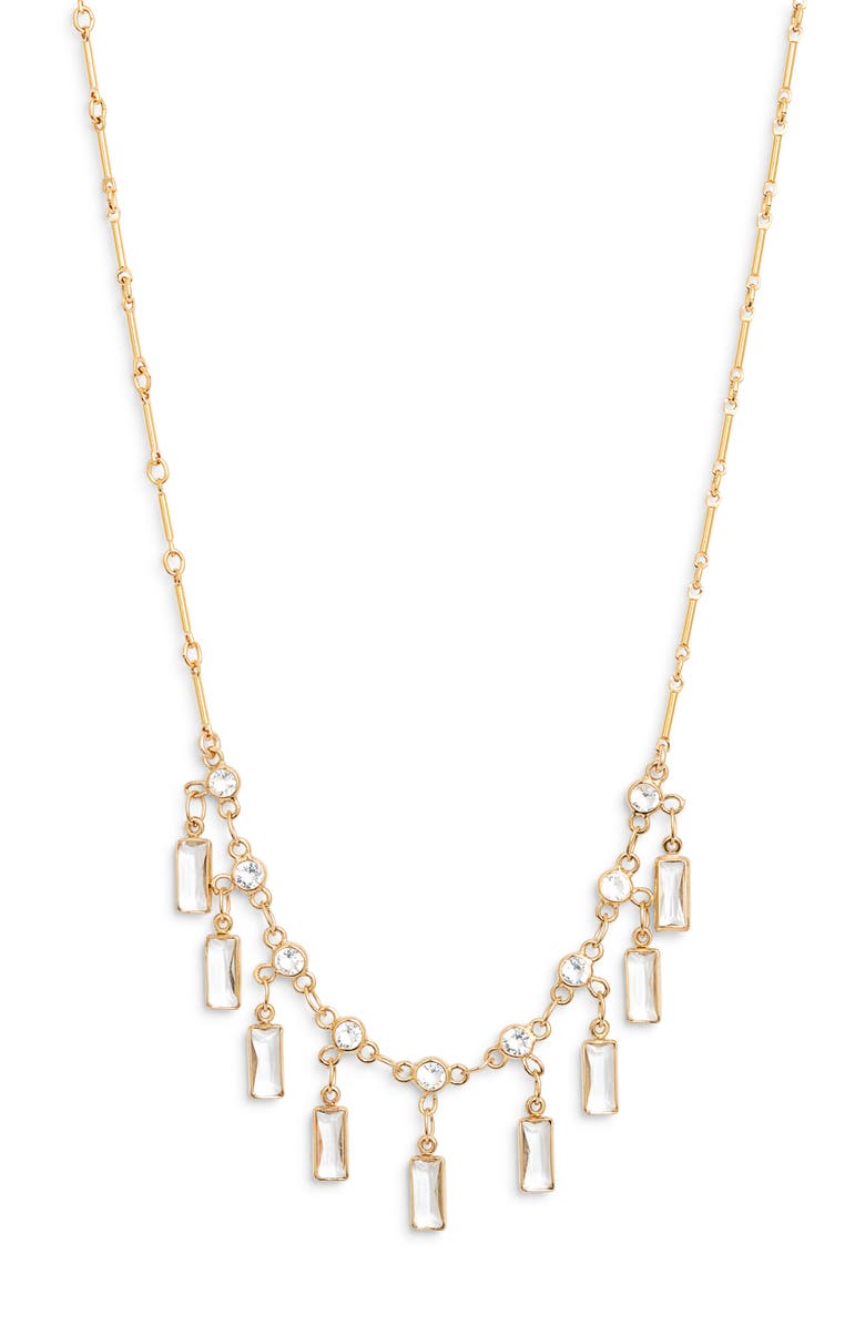 Child of Wild Daphne Cubic Zirconia Necklace, Main, color, Gold