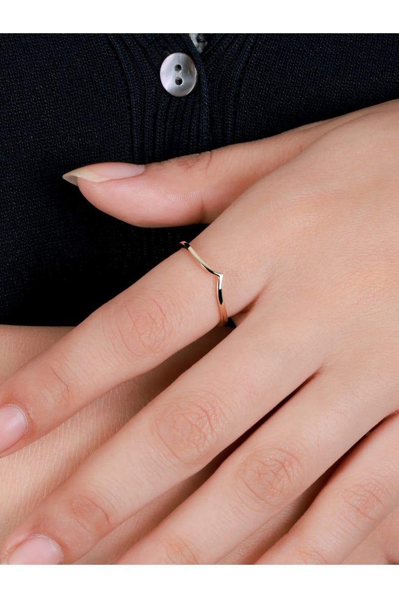 Chevron Ring in 14K Gold, Alternate, color, Yellow Gold