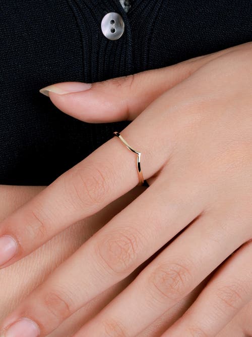 Devata Wishbone Ring In Gold