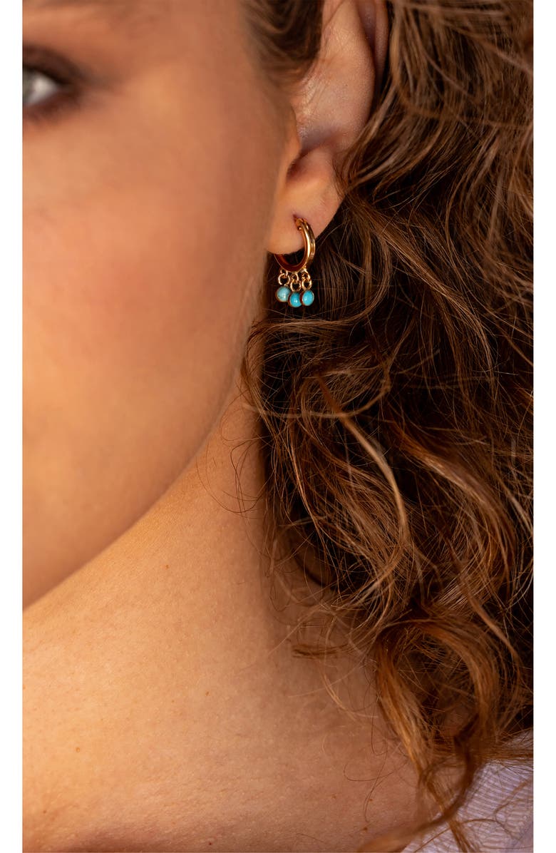 Set & Stones Phoenix Synthetic Turquoise Hoop Earrings, Alternate, color,