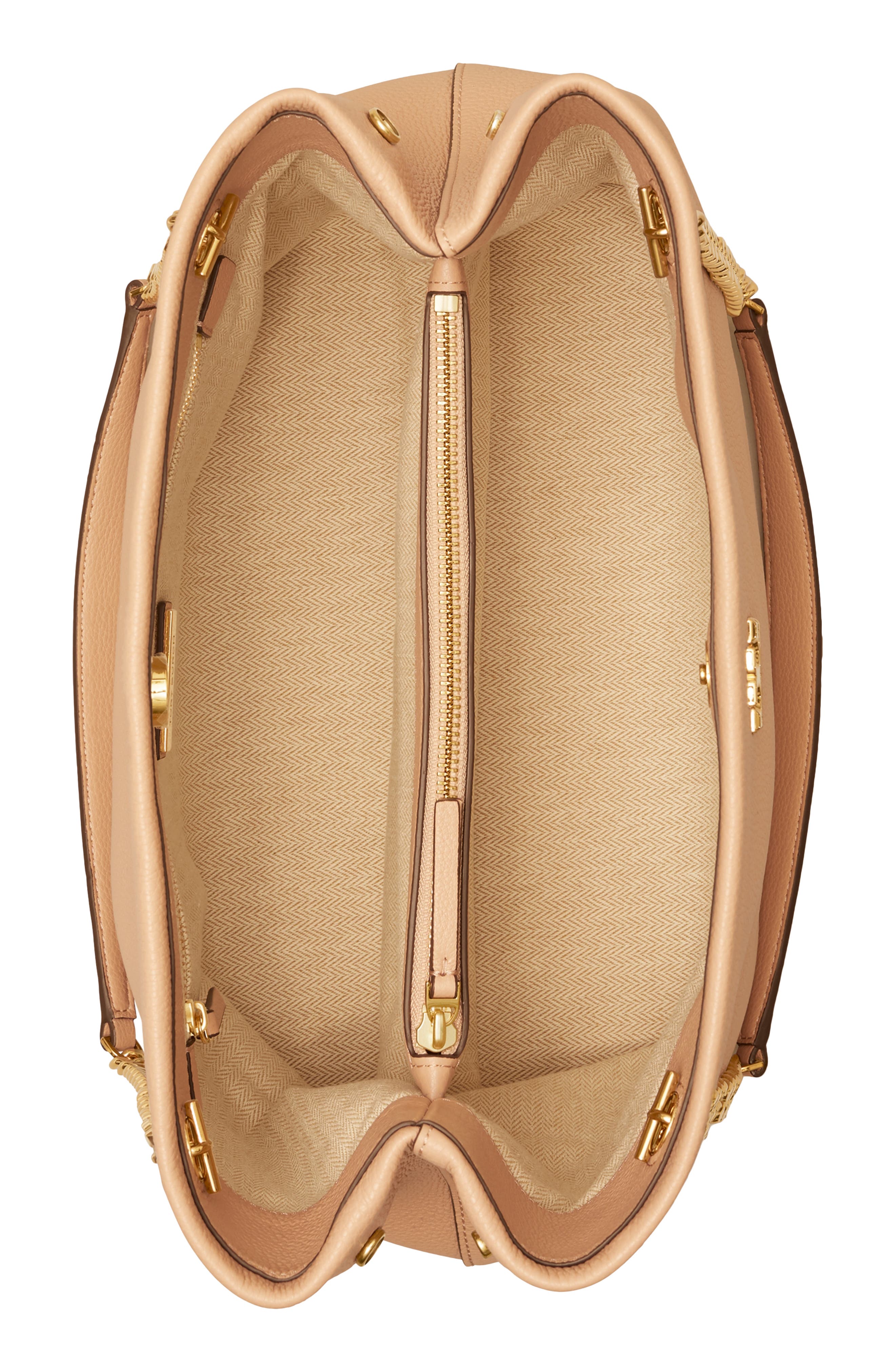 Kira Leather Tote, Alternate, color, NEW CREAM