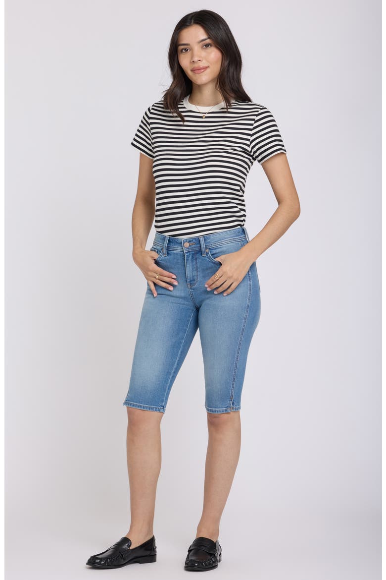 Sophie Side Slit Bike Capri Jeans, Alternate, color, PORT SEA