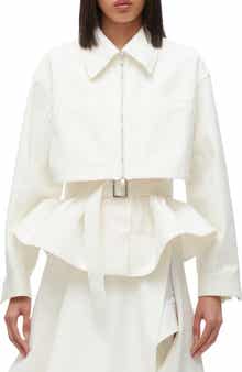 Double Layered Belted Silk Organza Jacket
