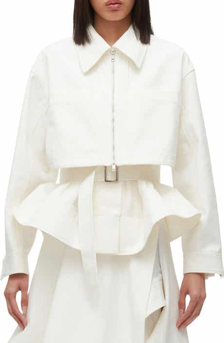 Double Layered Belted Silk Organza Jacket