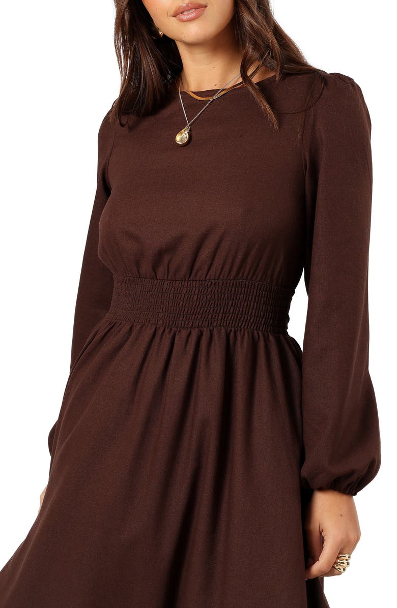 Petal & Pup Roman Long Sleeve Maxi Dress, Alternate, color, Brown
